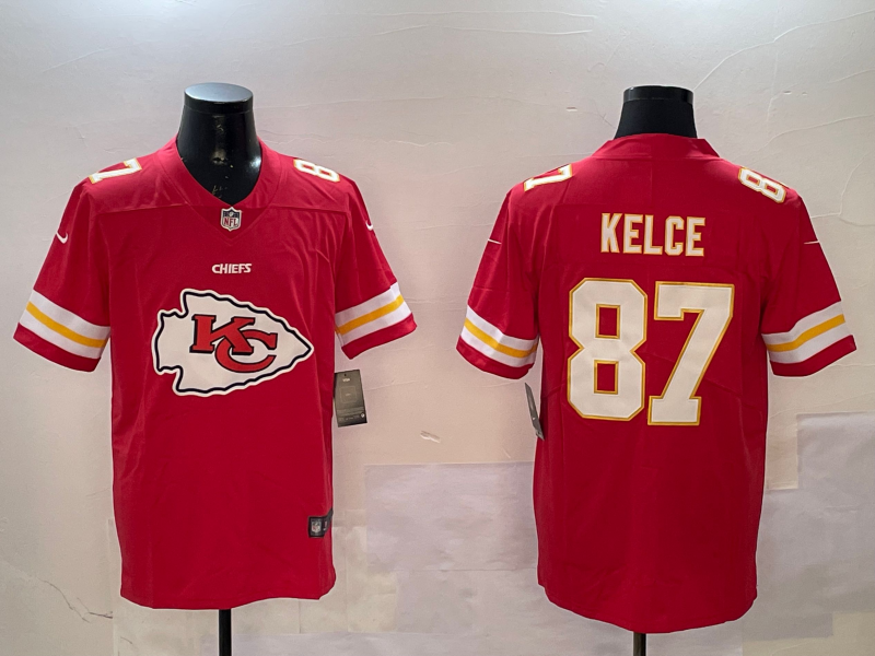 Men Kansas City Chiefs 87 Kelce red 2025 Nike Limited NFL Jersey 003